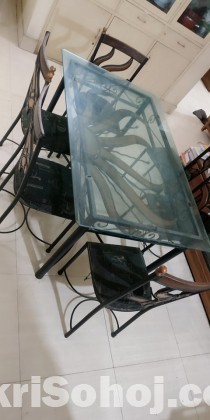 Dining Table Chair set (Glass)